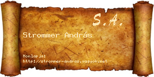 Strommer András névjegykártya